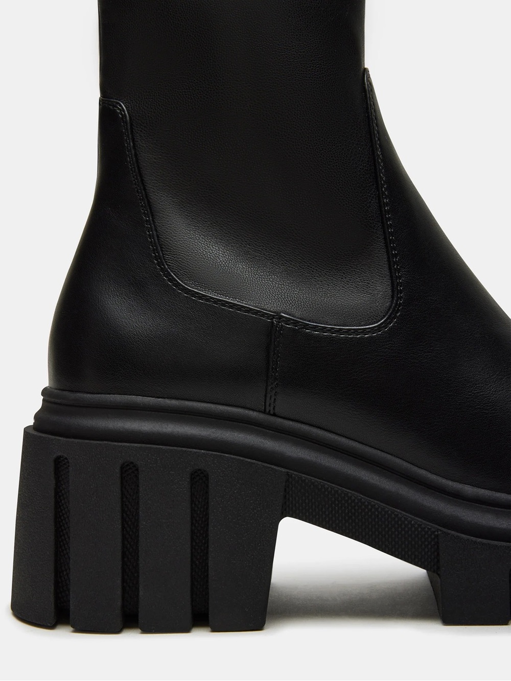 Steve Madden Black Boomba Lug Sole Ankle Boot - Picture 3 of 8